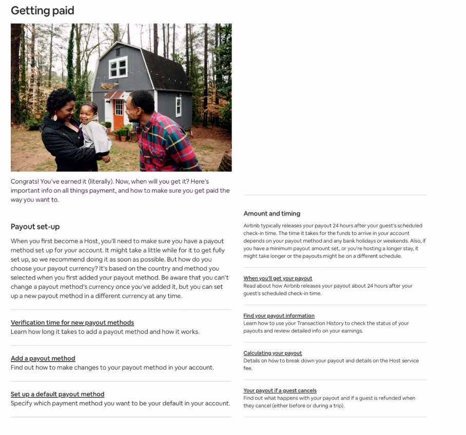Airbnb knowledge base example