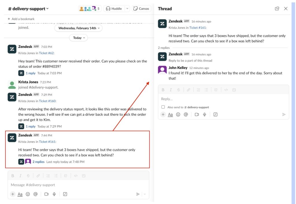 Create a Zendesk side conversation in Slack