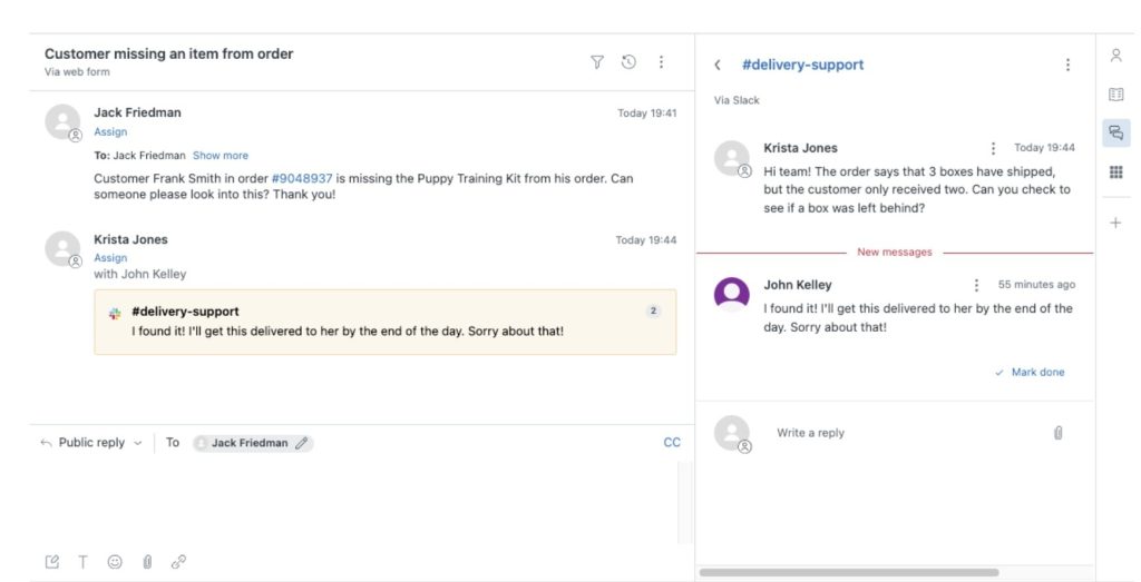 Zendesk Slack side conversation 2