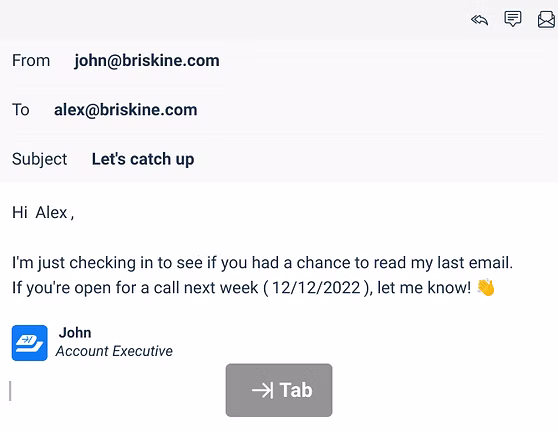 7. Briskine: Email templates for Gmail