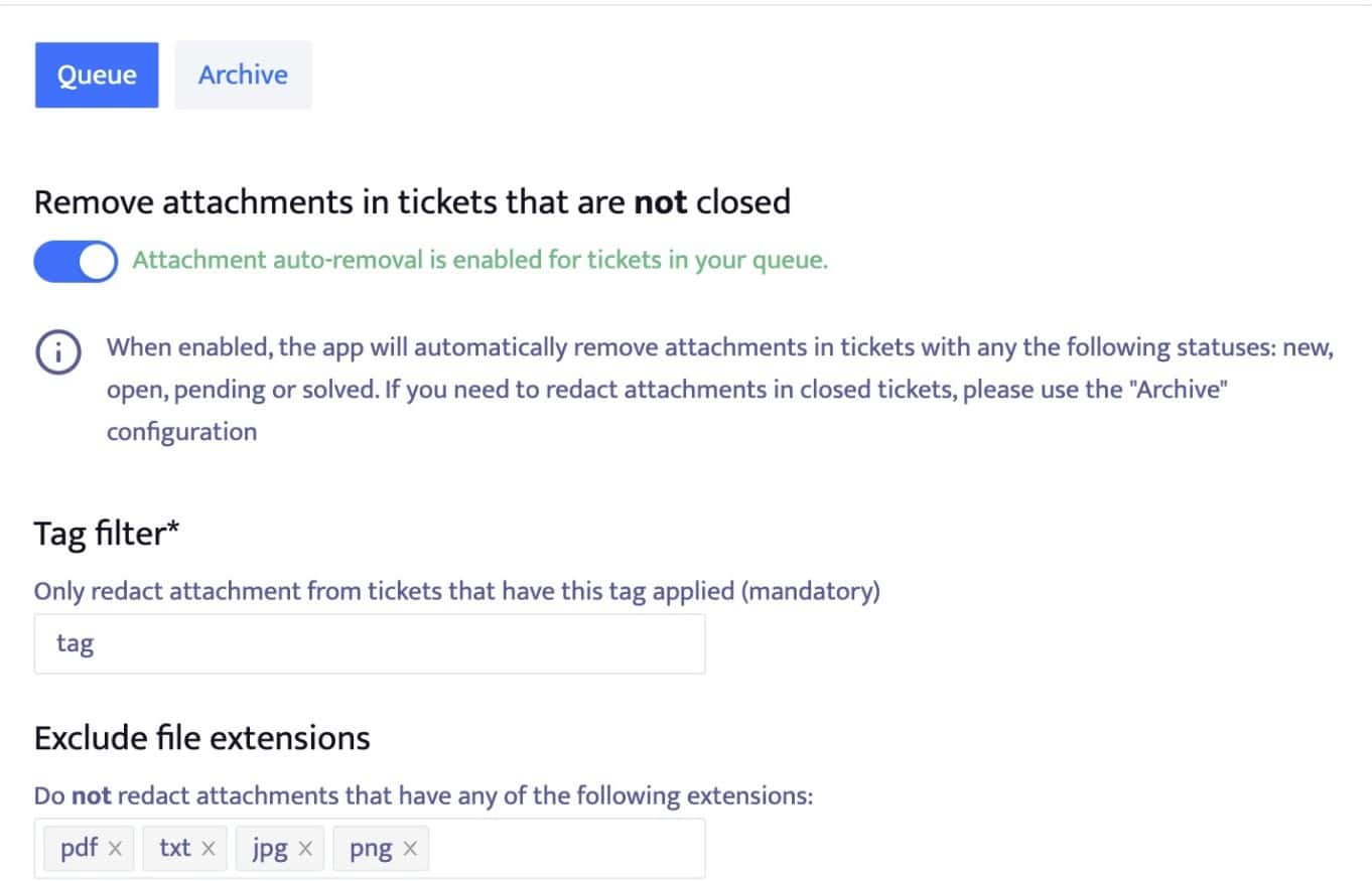 Auto Remove Attachments in open tickets