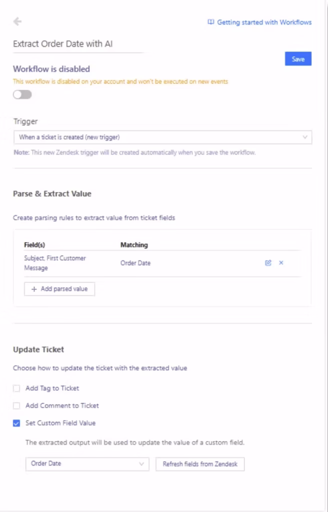 Extract order date with AI