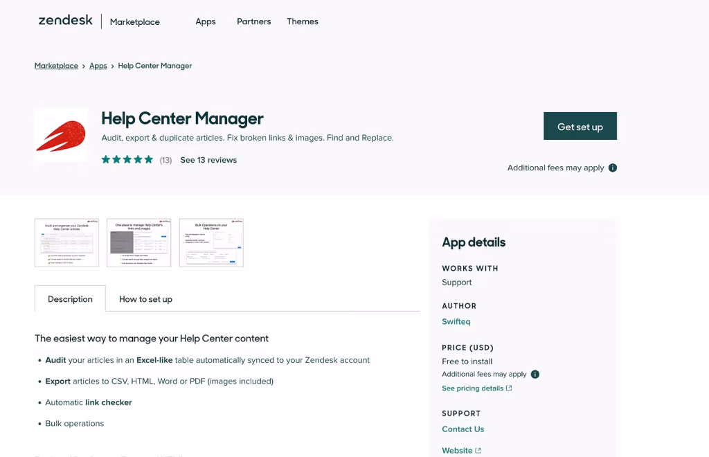 Swifteq Help Center Manager