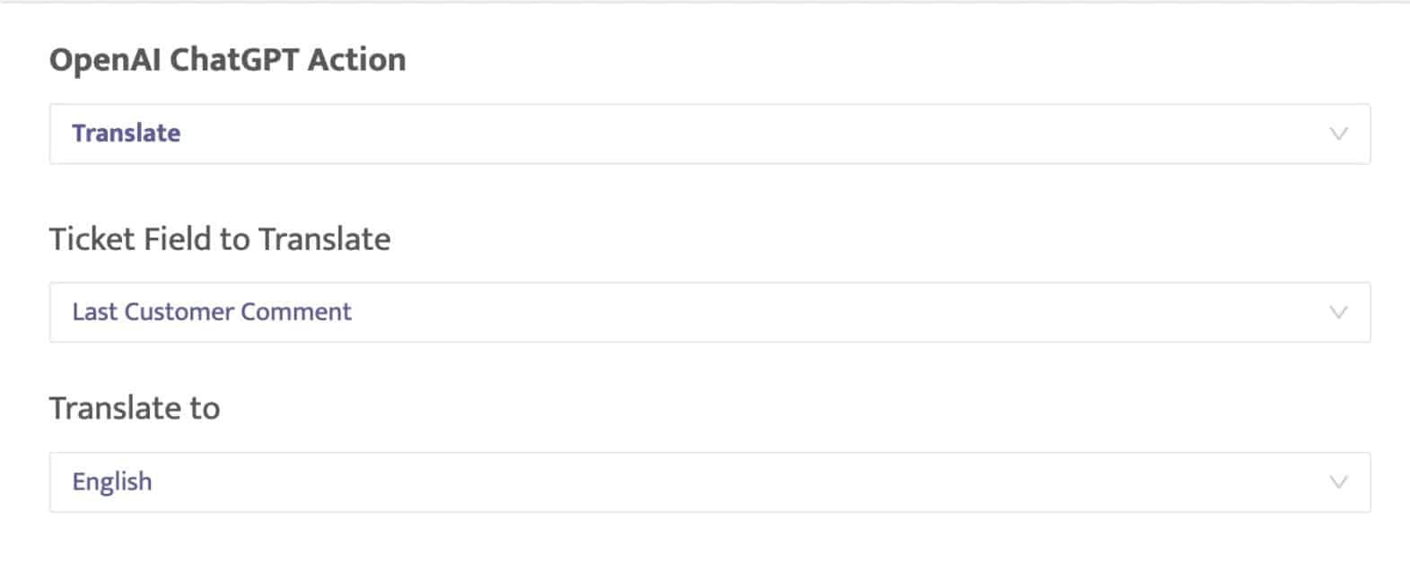 Zendesk ChatGPT translation