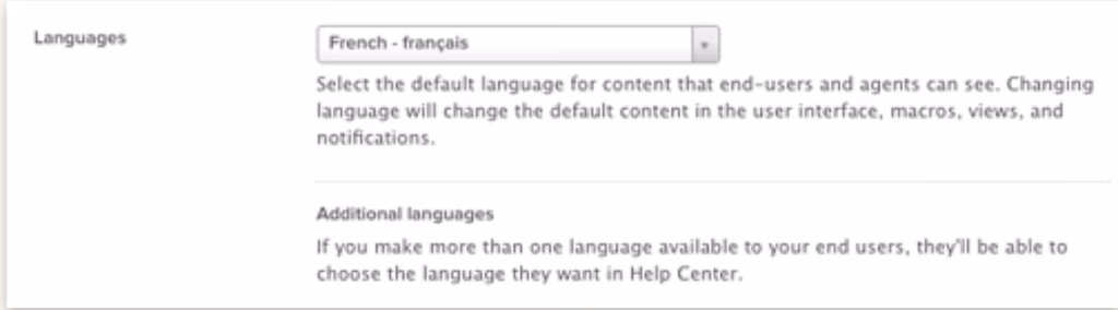 Zendesk multilingual support