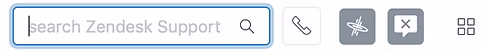 the search box in Zendesk