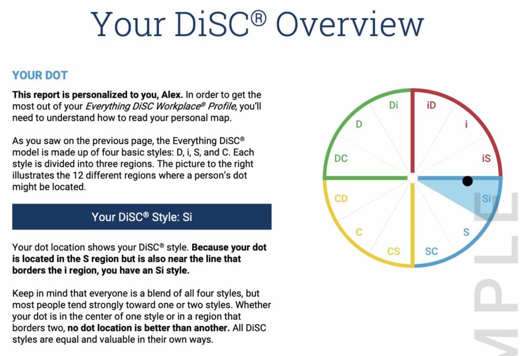 DISc Sample report