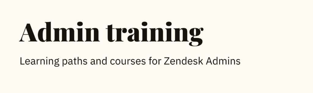 Admin training
