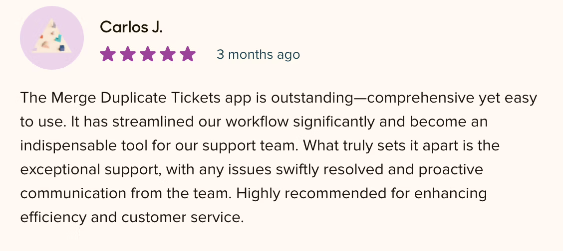 Carlos testimonial - How to merge tickets in Zendesk