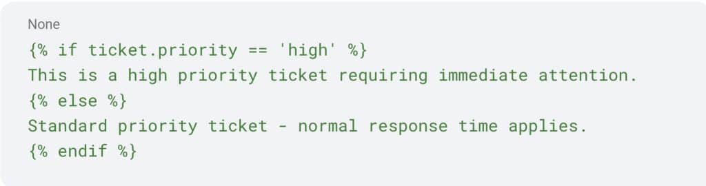 Conditional logic with placeholders