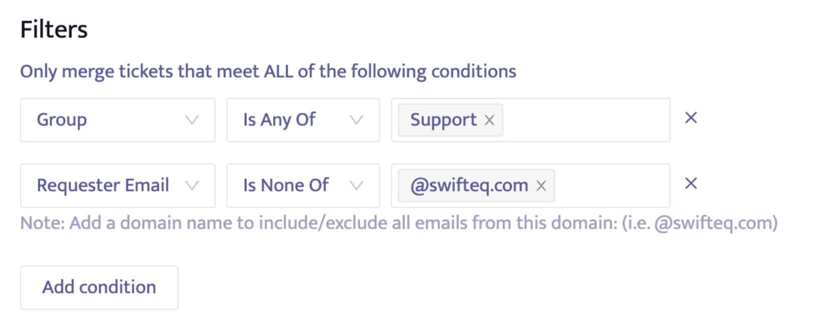 Filters Zendesk-Merge-Tickets