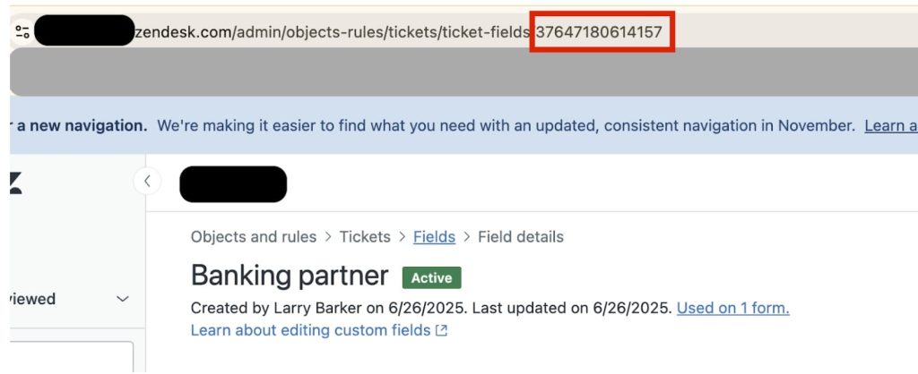 Zendesk placeholders - banking partner