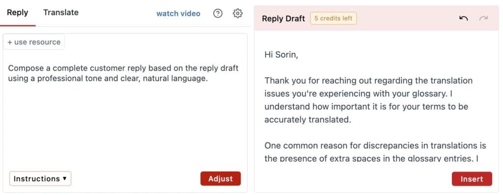 AI Generated Reply - Zendesk Copilot Agent Co-writer