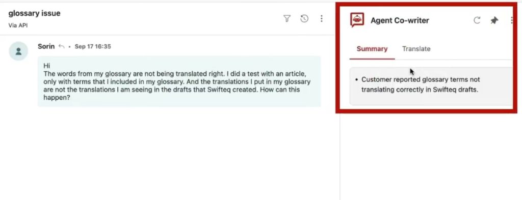 Zendesk Copilot Agent Co-writer - Summary