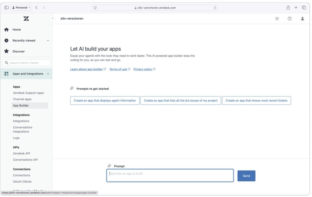 App Builder features