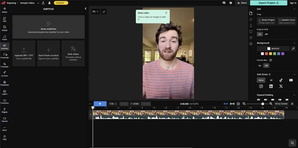 Kapwing- Knowledge Base Video Tool