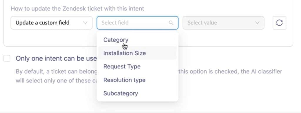 Custom fields update